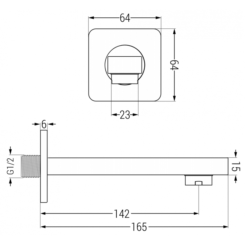 Mexen Cube DR02 conjunto de bañera-ducha empotrado con rociador de 30 cm, oro rosa - 77503DR0230-60
