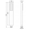 Mexen Cube DR02 Unterputz-Badewannen- und Duschset mit 30 cm Kopfbrause, gebürstetes Gun Gray - 77503DR0230-66