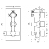 Mexen Cube DR02 built-in bath-shower set with 30 cm rain shower, black - 77503DR0230-70