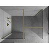 Mexen Kioto douchewand Walk-in 140 x 90 cm, transparant, goud - 800-140-202-50-00-090
