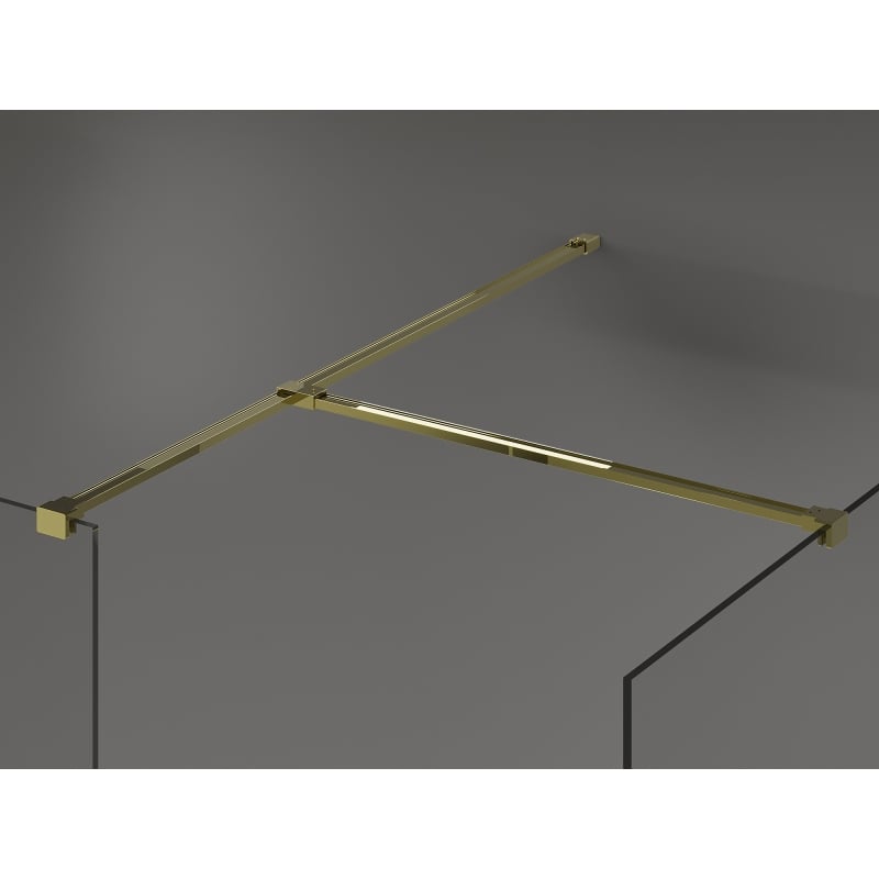 Mexen Kioto Walk-in tuš paravan 140 x 120 cm, proziran, zlatni - 800-140-202-50-00-120