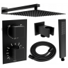 Mexen Cube DR02 ensemble de douche encastrable avec pommeau de douche de 25 cm, noir - 77502DR0225-70