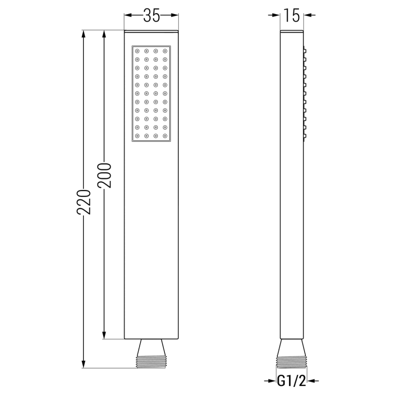 Mexen Cube DR02 upotettu suihkujärjestelmä 25 cm sadepäällä, valkoinen - 77502DR0225-20