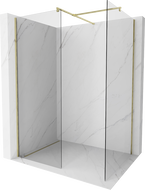 Mexen Kioto dušas siena Walk-in 145 x 110 cm, caurspīdīga, zelta - 800-145-202-50-00-110