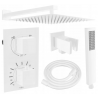 Mexen Cube DR02 conjunto de ducha empotrado con rociador de lluvia de 25 cm, blanco - 77502DR0225-20