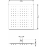 Mexen Cube DR02 ugradbeni tuš set s tušem od 25 cm, brušena tamno siva - 77502DR0225-66