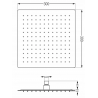 Mexen Cube DR02 Unterputz-Badewannen-Duschset mit 25 cm Regenbrause, Graphit - 77503DR0225-66