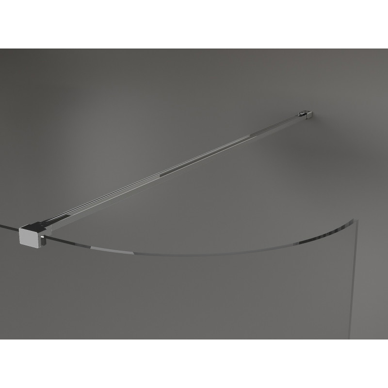 Mexen Kioto-R kaarjas Walk-in dušisein 100 x 200 cm, läbipaistev 8 mm, kroom - 800-100-101-01-06