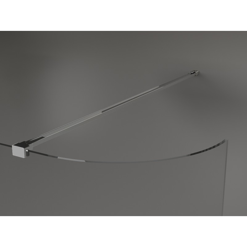 Mexen Kioto-R ronde douchewand Walk-in 130 x 200 cm, transparant 8 mm, chroom - 800-130-101-01-06