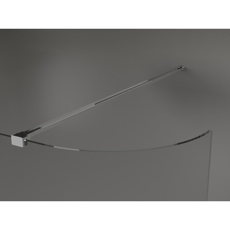 Mexen Kioto-R rounded Walk-in shower wall 150 x 200 cm, transparent 8 mm, chrome - 800-150-101-01-06