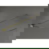 Mexen Kioto-R abgerundete Duschwand Walk-in 140 x 200 cm, transparent 8 mm, gold - 800-140-101-50-06