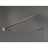 Mexen Kioto Curved Walk-in Shower Wall 90 x 200 cm, Transparent 8 mm, Brushed Gold - 800-090-101-55-06