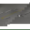 Mexen Kioto-R of gebogen Walk-in douchewand 100 x 200 cm, transparant 8 mm, geborsteld goud - 800-100-101-55-06