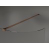 Mexen Kioto-R ümardatud dušisein Walk-in 110 x 200 cm, läbipaistev 8 mm, roosa kuld - 800-110-101-60-06