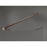 Mexen Kioto-R abgerundete Duschwand Walk-in 100 x 200 cm, transparent 8 mm, gebürstetes Kupfer - 800-100-101-65-06