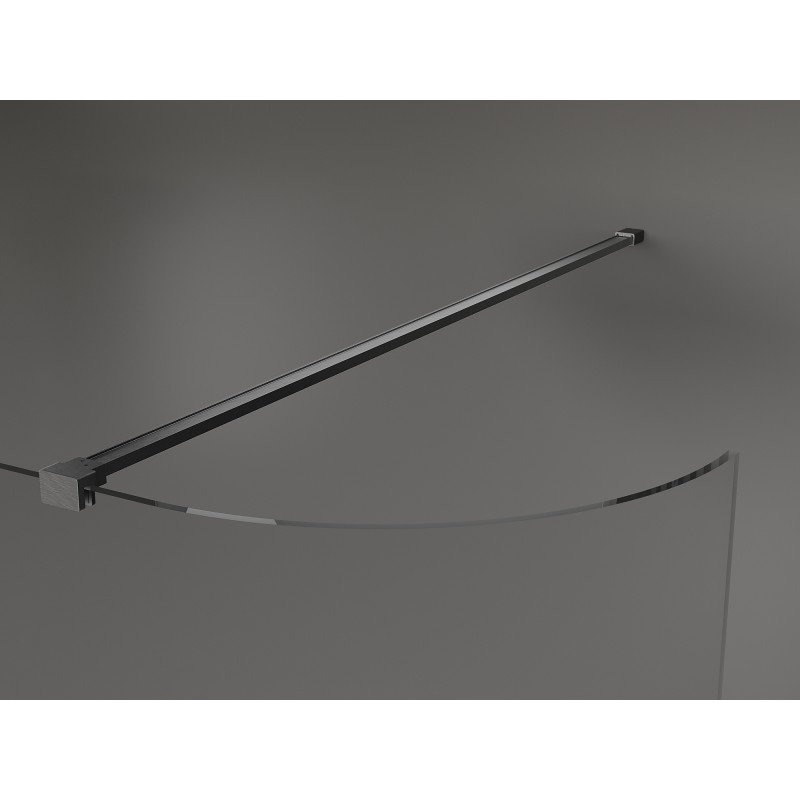 Mexen Kioto-R ścianka prysznicowa zaokrąglona Walk-in 120 x 200 cm, transparent 8 mm, gun gray szczotkowany - 800-120-101-66-06