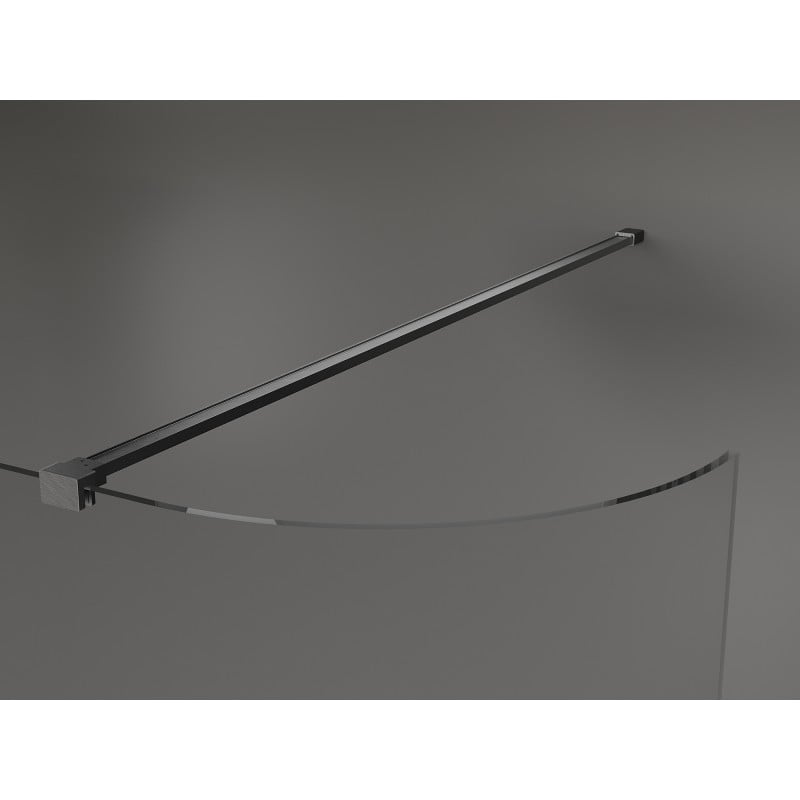 Mexen Kioto-R ścianka prysznicowa zaokrąglona Walk-in 140 x 200 cm, transparent 8 mm, gun gray szczotkowany - 800-140-101-66-06