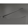 Mexen Kioto-R kaarjas dušisein Walk-in 140 x 200 cm, läbipaistev 8 mm, harjatud gun gray - 800-140-101-66-06