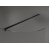 Mexen Kioto-R kaarjas dušisein Walk-in 80 x 200 cm, läbipaistev 8 mm, must - 800-080-101-70-06