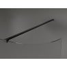 Mexen Kioto-R abgerundete Walk-in-Duschwand 110 x 200 cm, transparent 8 mm, schwarz - 800-110-101-70-06
