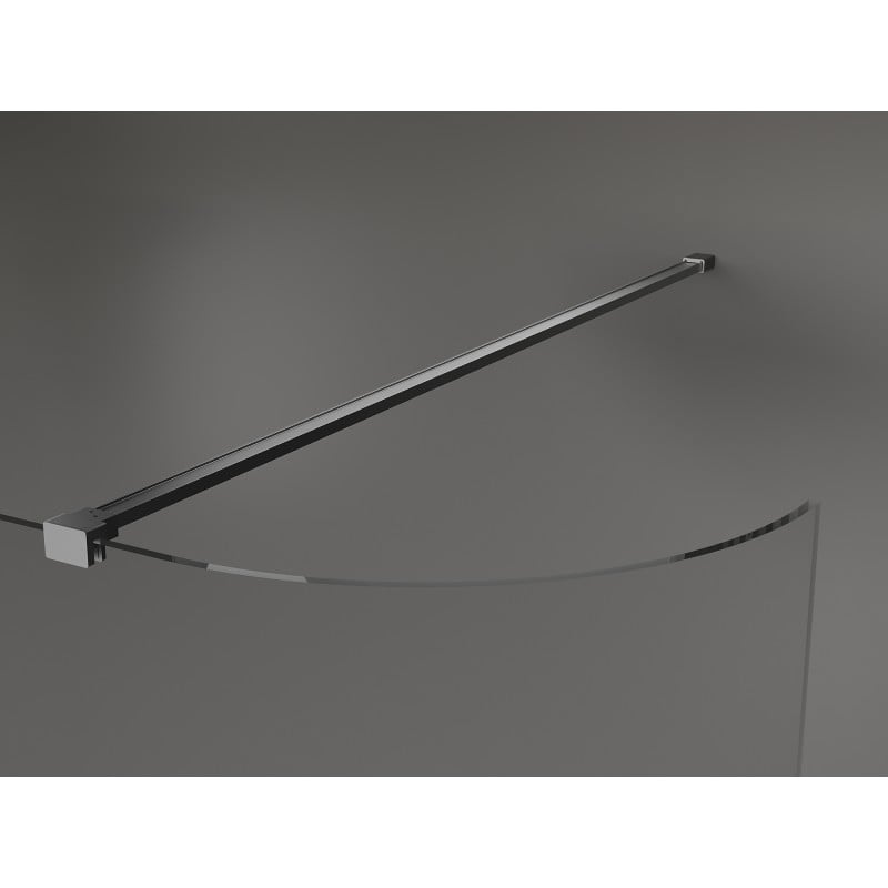 Mexen Kioto-R ścianka prysznicowa zaokrąglona Walk-in 100 x 200 cm, transparent 8 mm, gun metal - 800-100-101-95-06