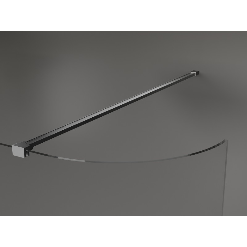 Mexen Kioto-R ścianka prysznicowa zaokrąglona Walk-in 130 x 200 cm, transparent 8 mm, gun metal - 800-130-101-95-06