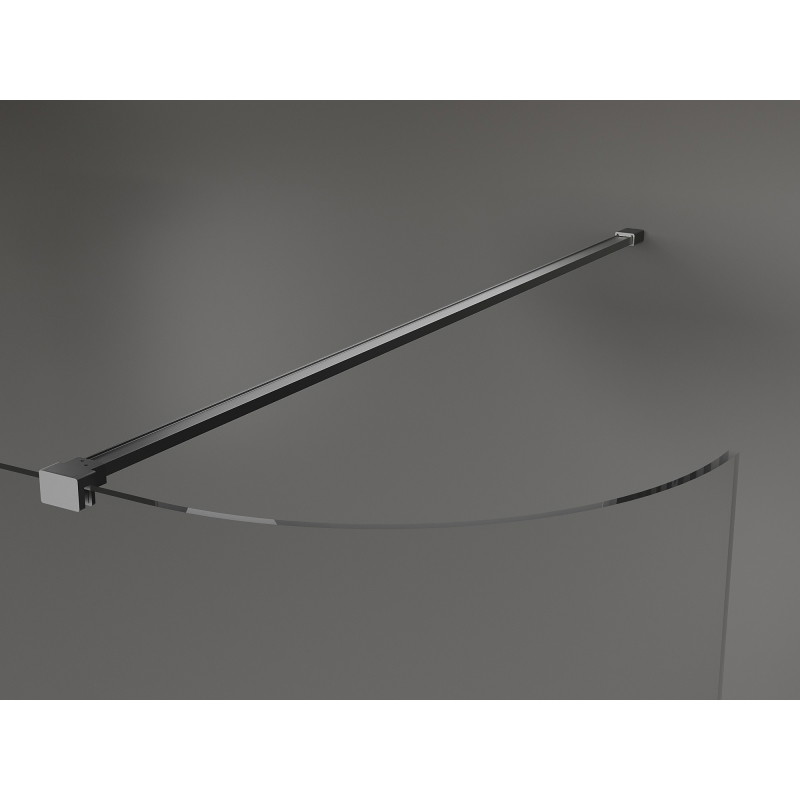 Mexen Kioto-R ümar dušisein Walk-in 130 x 200 cm, läbipaistev 8 mm, gun metal - 800-130-101-95-06