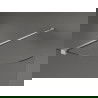 Mexen Kioto-R abgerundete Duschabtrennung Walk-in 140 x 200 cm, transparent 8 mm, gebürsteter Nickel - 800-140-101-97-06
