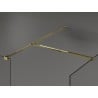 Mexen Kioto Duschwand Walk-in 180 x 90 cm, transparent, gold - 800-180-202-50-00-090