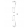 Mexen Cube DR02 zestaw prysznicowy podtynkowy z deszczownica 25 cm, różowe złoto - 77502DR0225-60