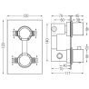 Mexen Cube DR02 inbouw doucheset met regendouche 25 cm, roségoud - 77502DR0225-60