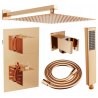Mexen Cube DR02 süvistatav dušikomplekt vihmadušiga 25 cm, roosa kuld - 77502DR0225-60
