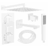 Mexen Cube DR02 Dusch- und Badewannenset Unterputz mit 30 cm Kopfbrause, weiß - 77503DR0230-20