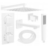 Mexen Cube DR02 ensemble bain-douche encastré avec pomme de douche de 30 cm, blanc - 77503DR0230-20