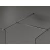Mexen Kioto paroi de douche Walk-in 100 x 80 cm, motif noir, gris canard brossé - 800-100-202-66-70-080
