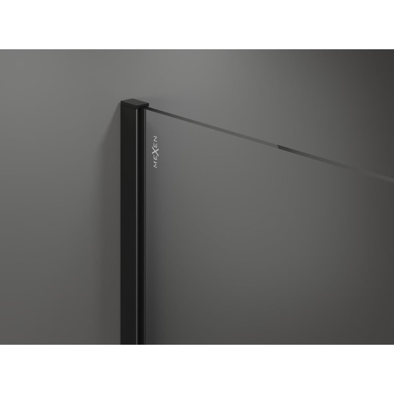 Mexen Kioto mampara de ducha Walk-in 70 x 200 cm, grafito 8 mm, negro - 800-070-101-70-40