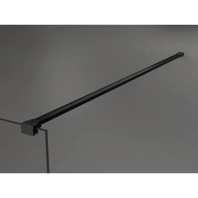 Mexen Kioto Duschwand Walk-in 120 x 200 cm, Graphit 8 mm, Schwarz - 800-120-101-70-40