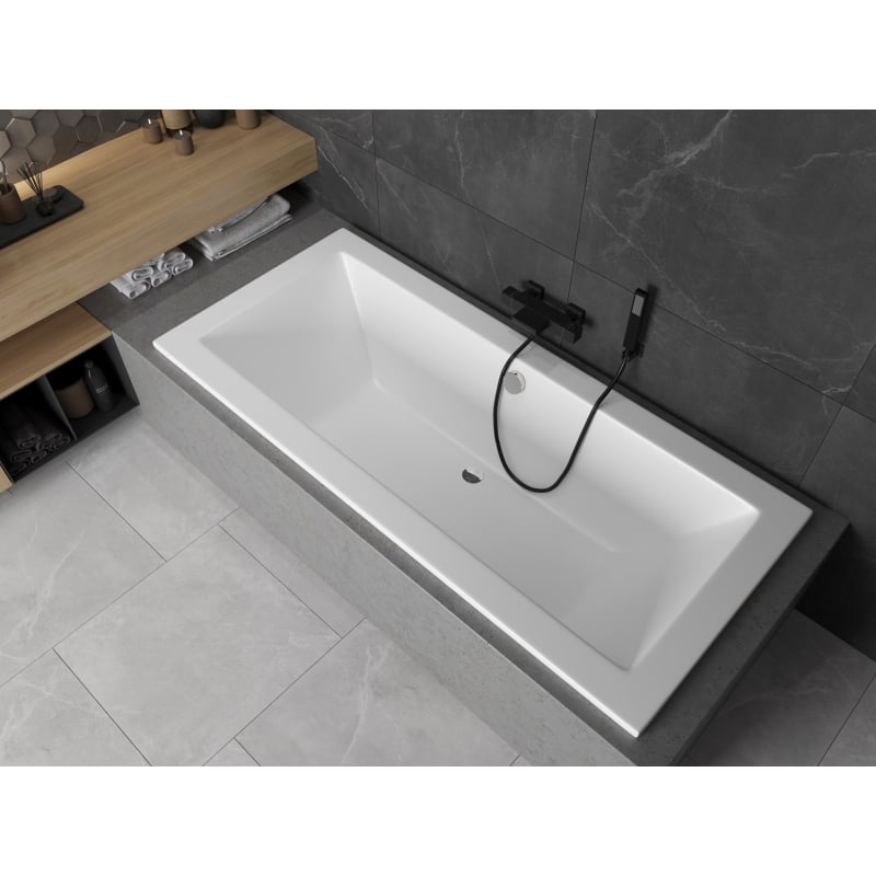 Mexen Cube Rectangular Bathtub 170 x 75 cm, White - 55051707500
