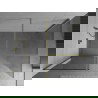 Mexen Kioto Stenska prha Walk-in 115 x 110 cm, prozorna, brušeno zlato - 800-115-202-55-00-110