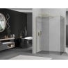 Mexen Kioto zid tuš kabine Walk-in 130 x 105 cm, proziran, zlatna brušena - 800-130-202-55-00-105