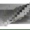Mexen Kioto Duschwand Walk-in 155 x 80 cm, transparent, gebürstet gold - 800-155-202-55-00-080