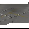 Mexen Kioto Duschwand Walk-in 155 x 80 cm, transparent, gebürstet gold - 800-155-202-55-00-080