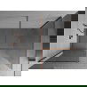 Mexen Kioto douchewand Walk-in 85 x 70 cm, transparant, rosegoud - 800-085-202-60-00-070