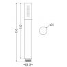 Mexen R-70 Einzelfunktionale Duschhandbrause, gebürstetes Gun Gray - 79570-66