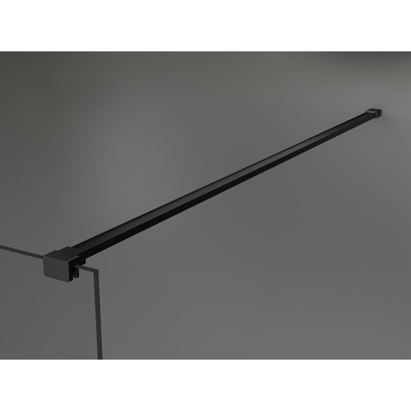 Mexen Kioto paroi de douche Walk-in 140 x 200 cm, givrée 8 mm, noire - 800-140-101-70-30