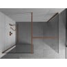 Mexen Kioto Walk-in Shower Wall 135 x 70 cm, Transparent, Rose Gold - 800-135-202-60-00-070