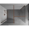 Mexen Kioto zidna pregrada za tuš Walk-in 135 x 70 cm, prozirna, ružičasto zlato - 800-135-202-60-00-070