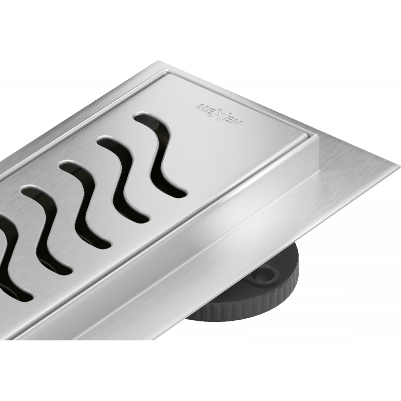 Mexen Flat 360° M09 90 cm Rotating Linear Drain, Inox - 1028090-40