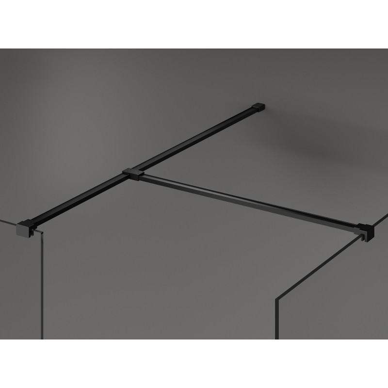 Mexen Kioto dušisein Walk-in 110 x 80 cm, läbipaistev, must - 800-110-202-70-00-080