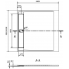 Mexen Amon quadratische Duschwanne SMC 100 x 100 cm, weiß - 4F101010